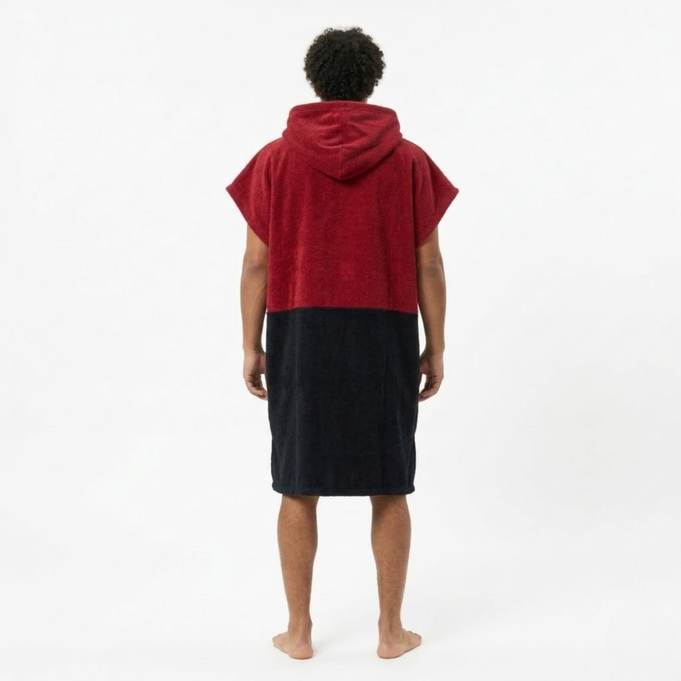 Poncho Adulte - Rouge-noir