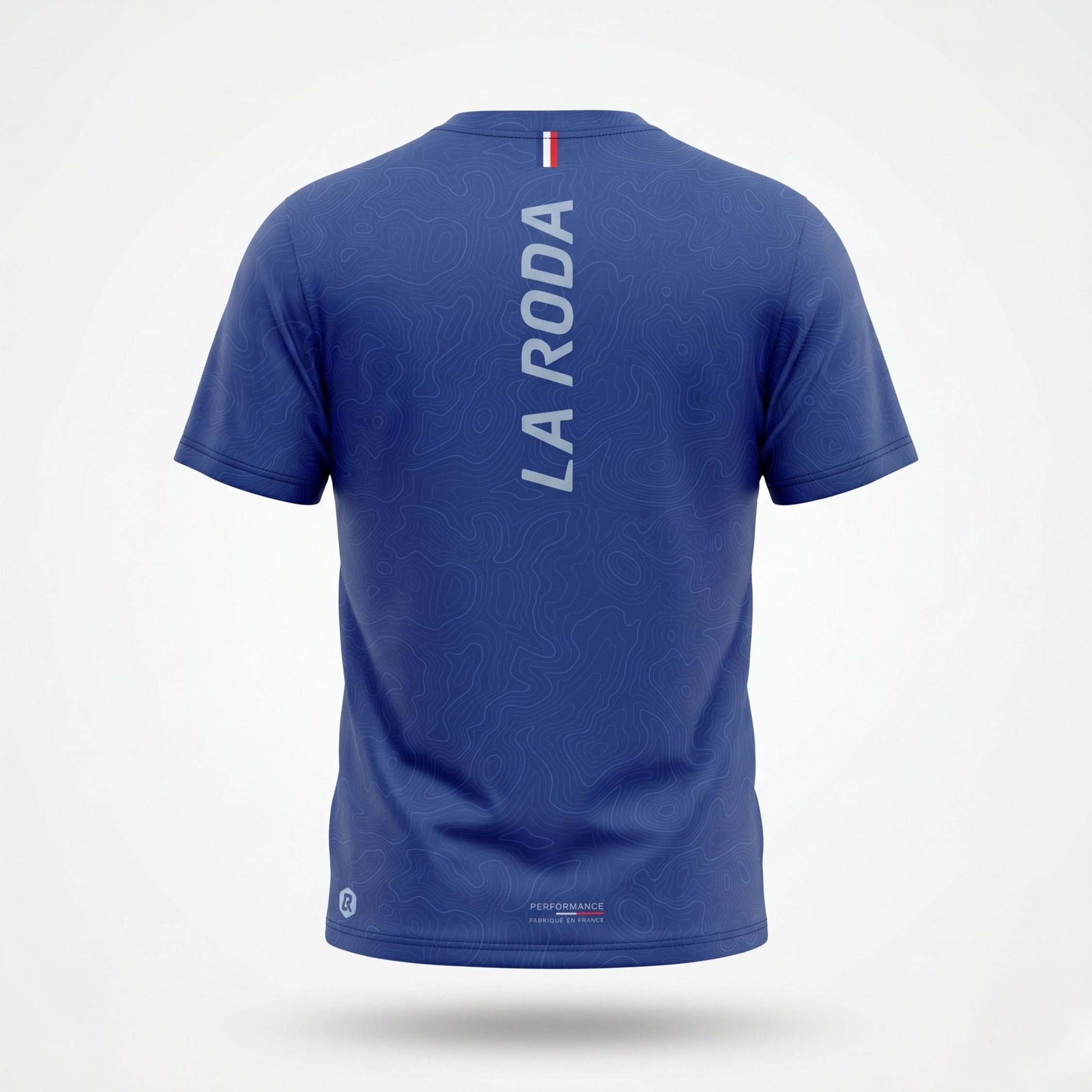 T-SHIRT RUNNING HOMME - RELIEF BLEU MARINE