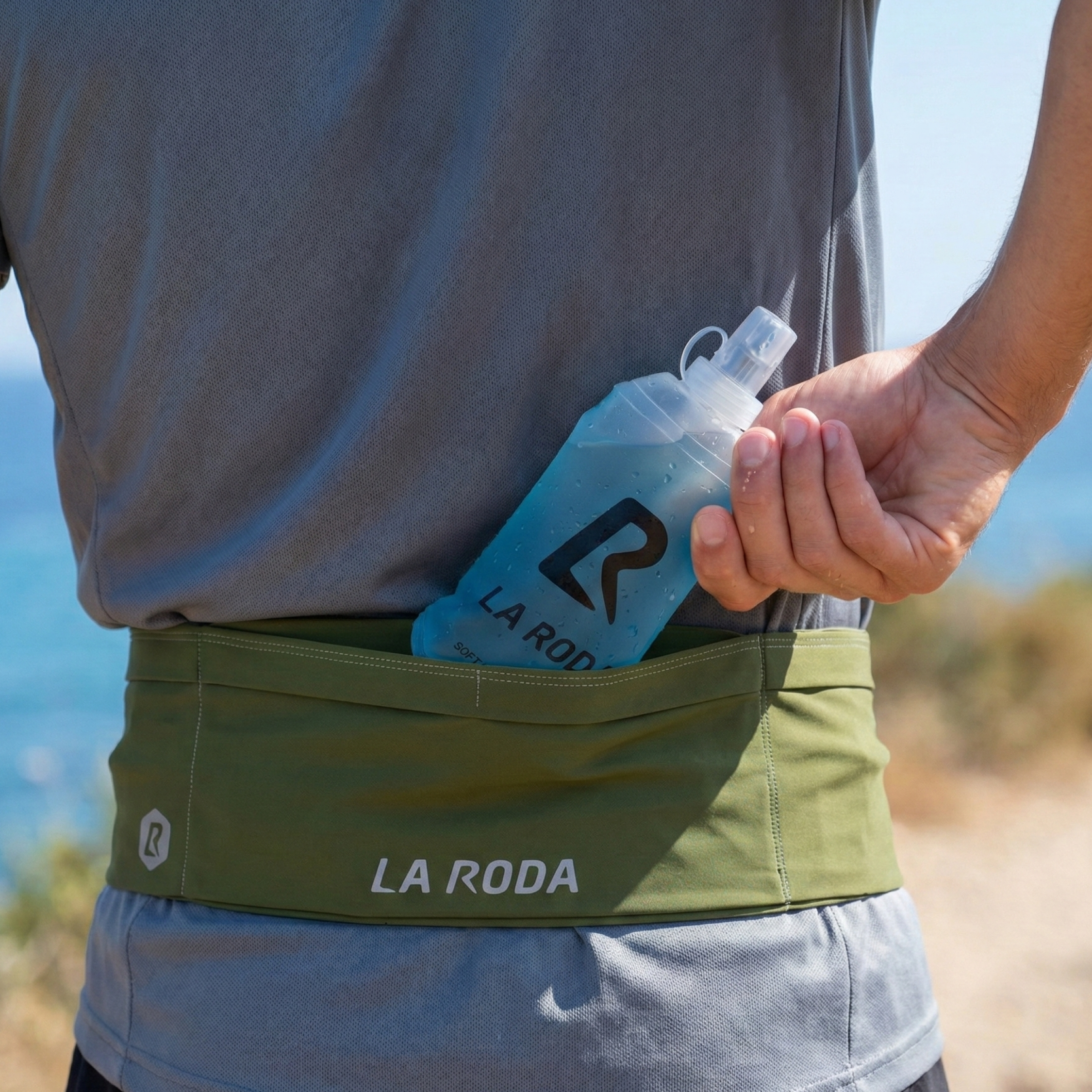 Ceinture running Homme - Kaki