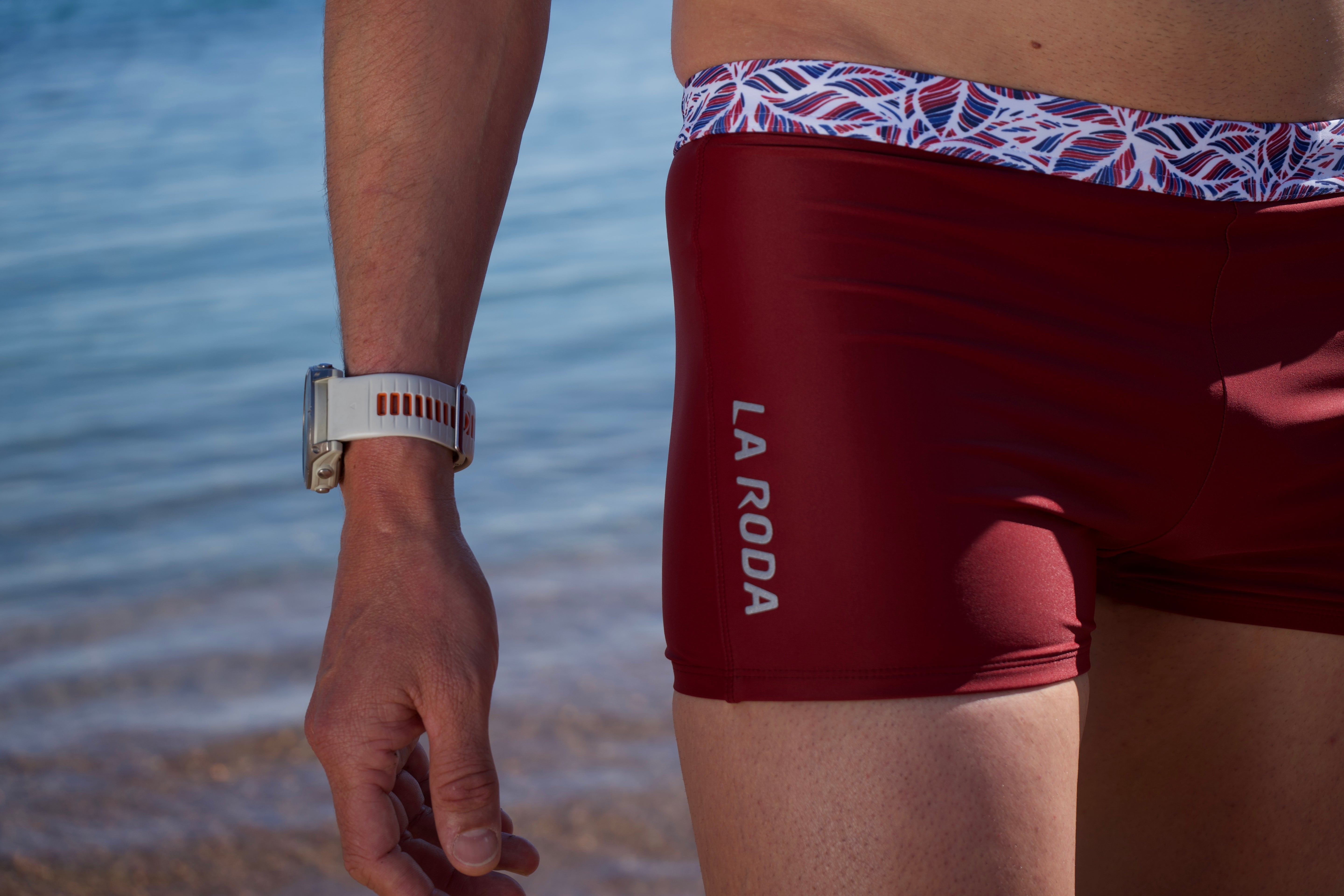 Boxer de natation homme - Réserve - Rouge Bordeaux