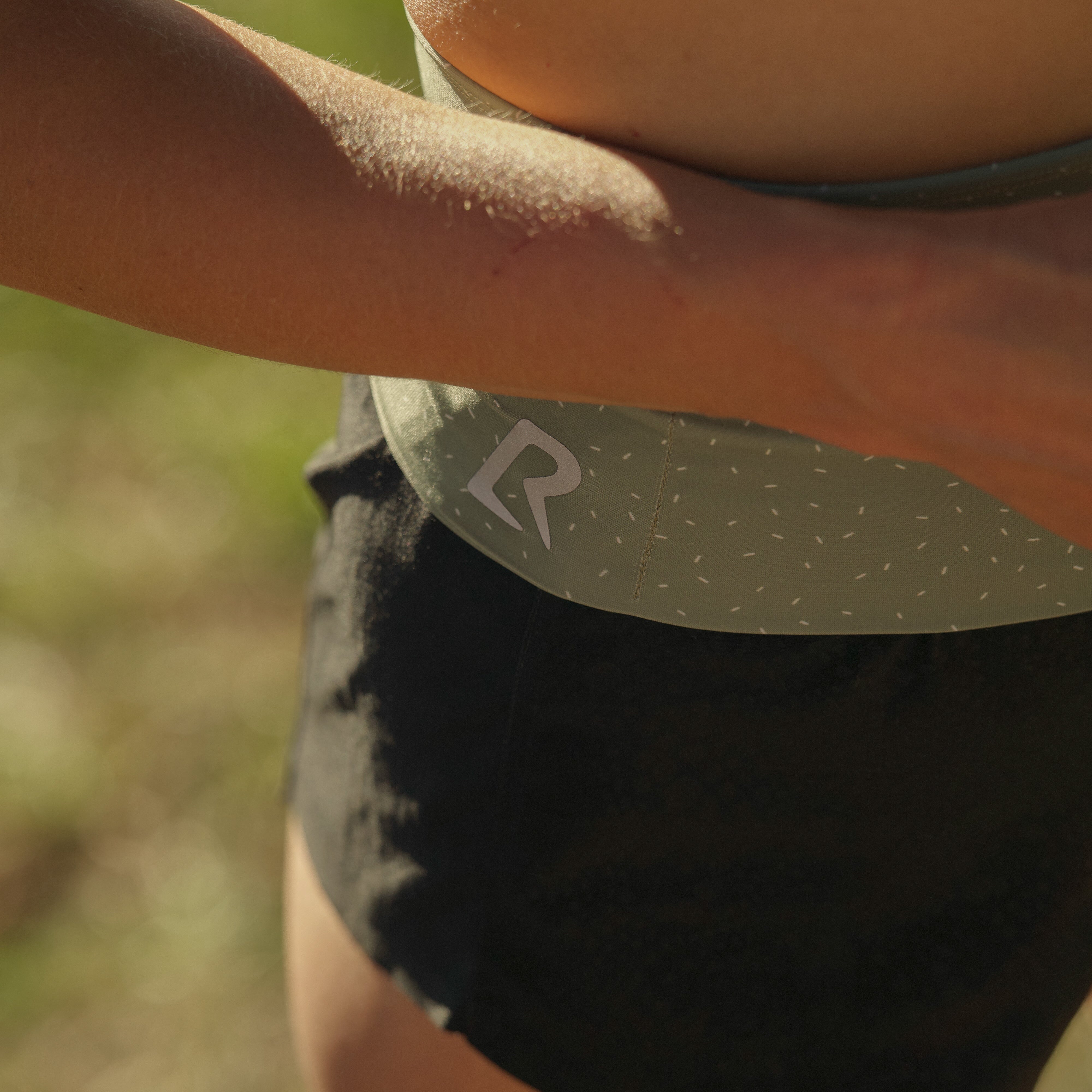 Ceinture running Femme - Kaki / Blanc