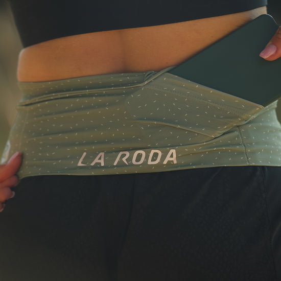 Ceinture running Femme - Kaki / Blanc