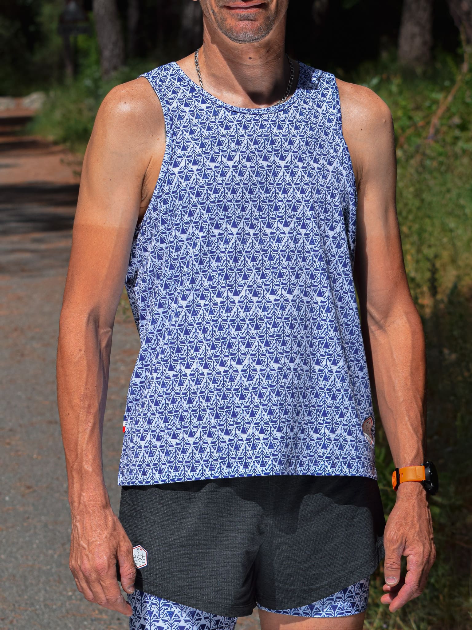 Debardeur running homme bleu fabriqué en france la roda grimaldi