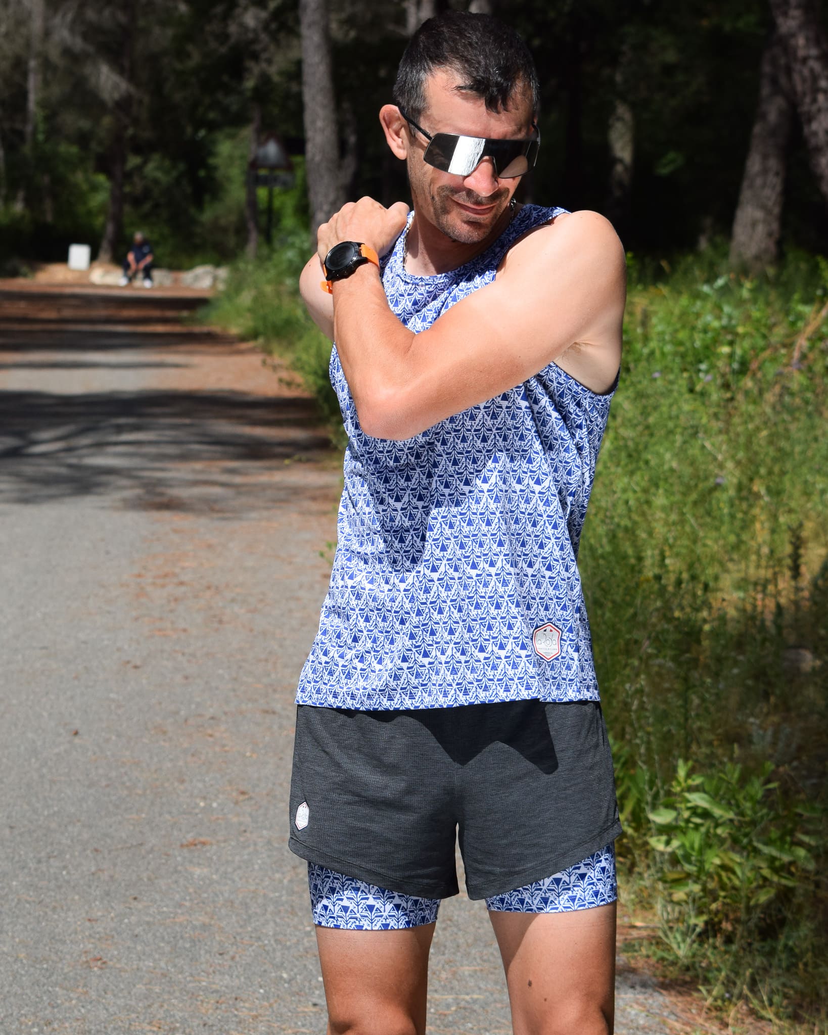 Debardeur running homme bleu fabriqué en france la roda grimaldi