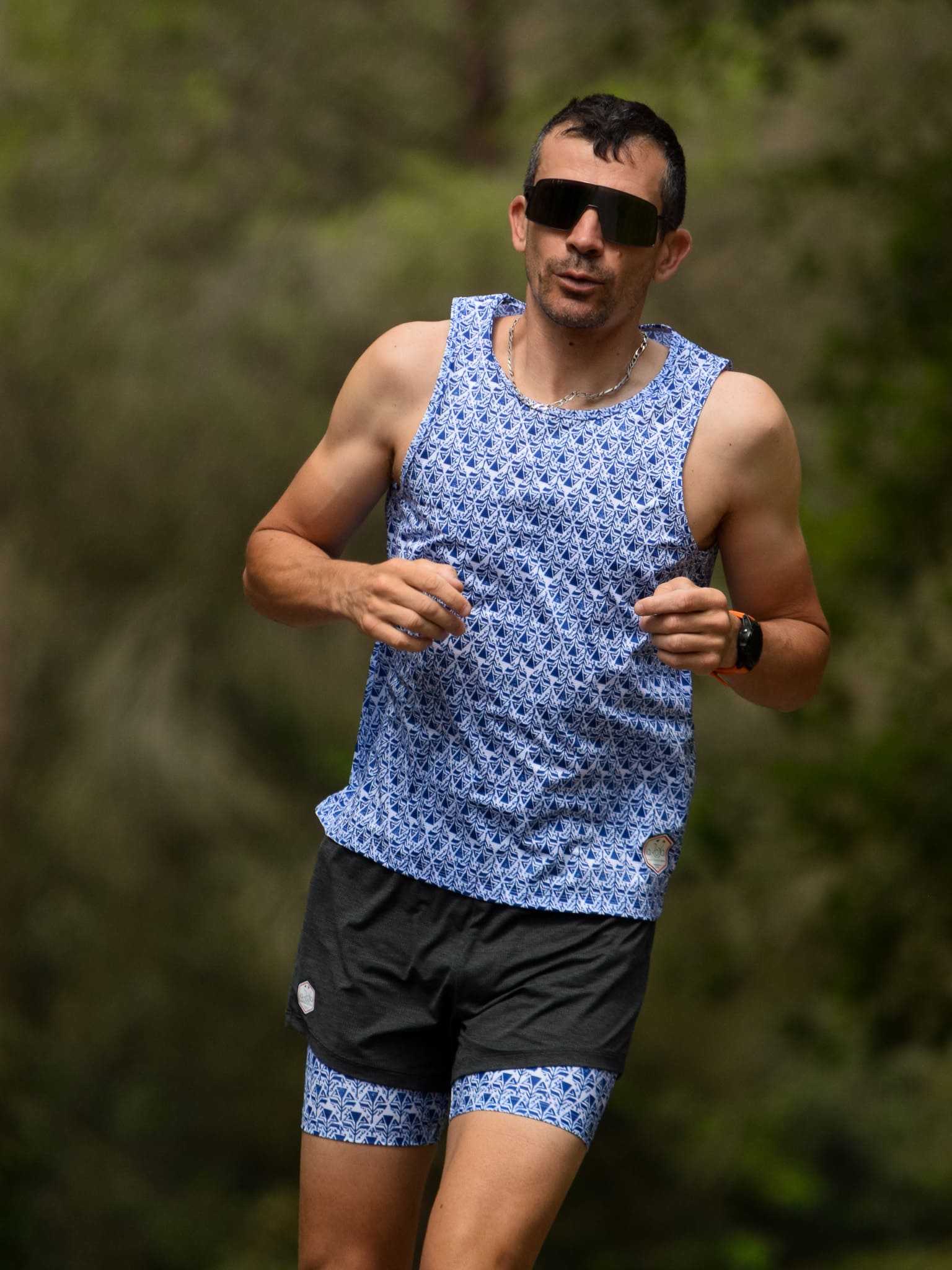 Debardeur running homme bleu fabriqué en france la roda grimaldi