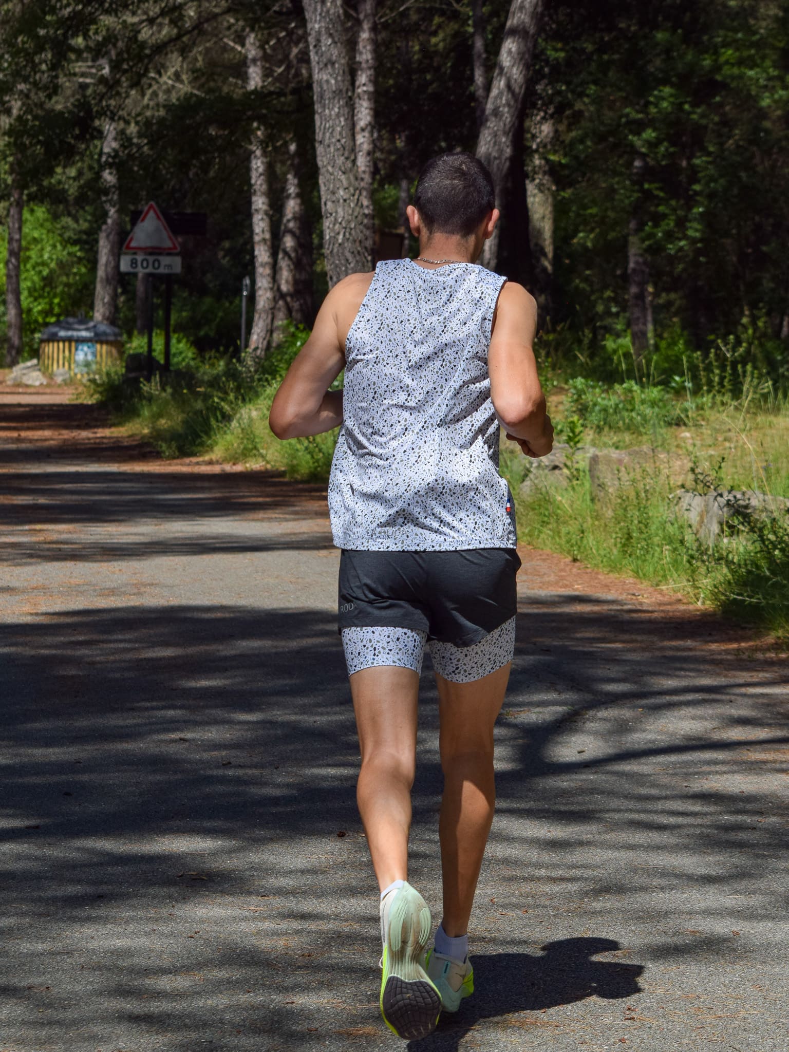 debardeur course à pied Grimaldi La Roda Made in france - vert