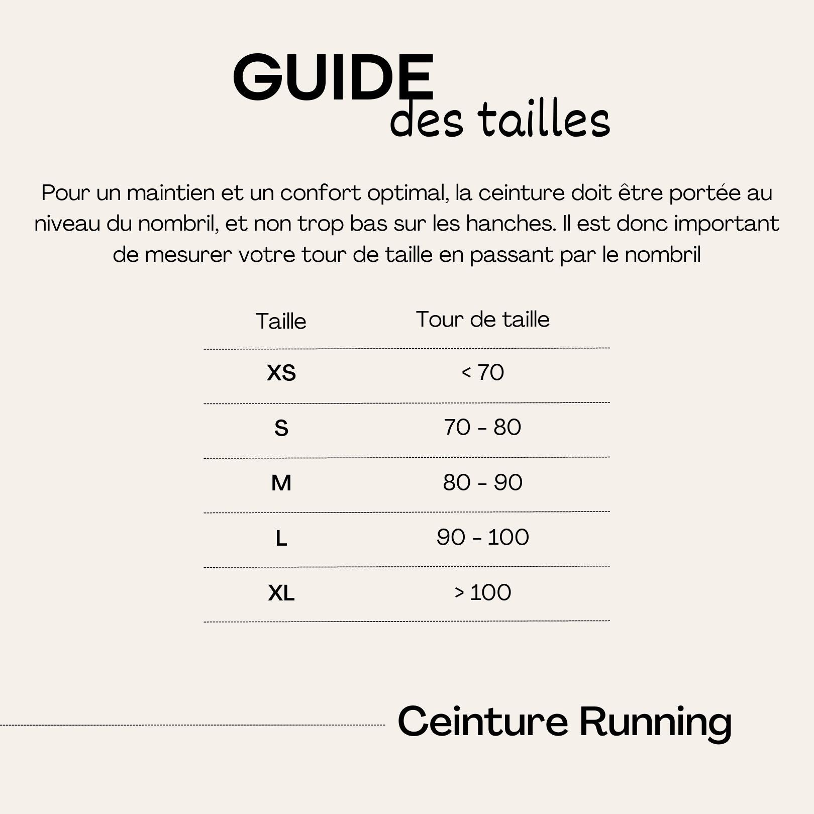 Ceinture running Femme - Gris