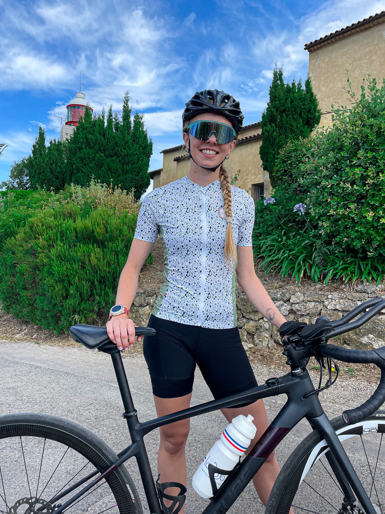 haut vélo La Roda fabriqué en France-col de la madone vert olive