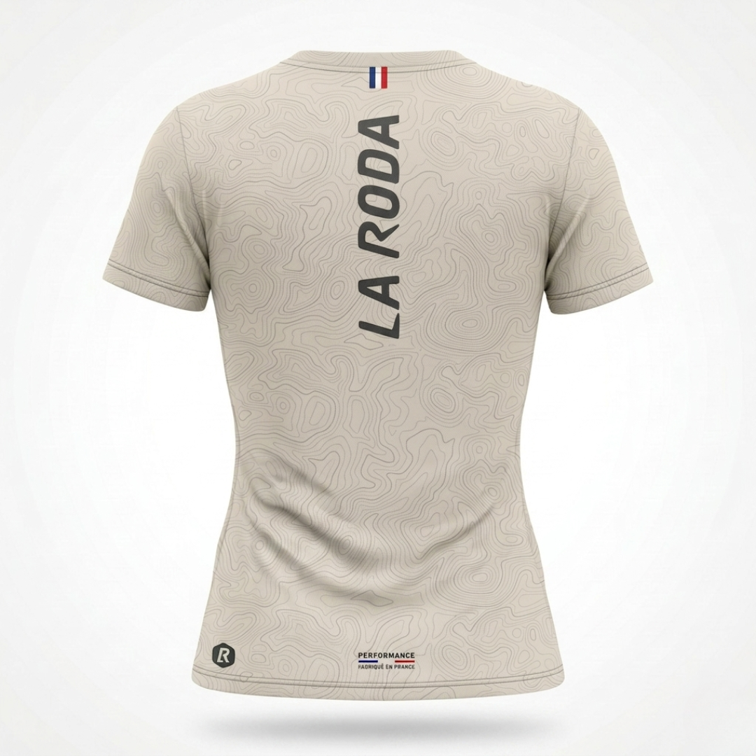 T-SHIRT RUNNING FEMME - RELIEF SABLE