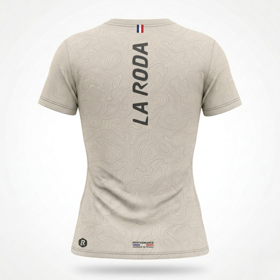 T-SHIRT RUNNING FEMME - RELIEF SABLE