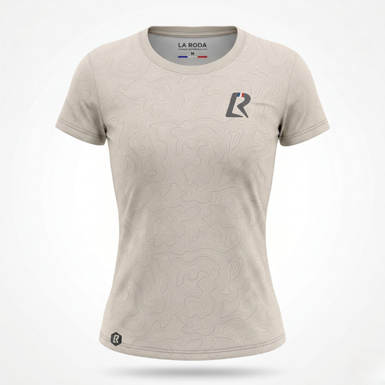 T-SHIRT RUNNING FEMME - RELIEF SABLE