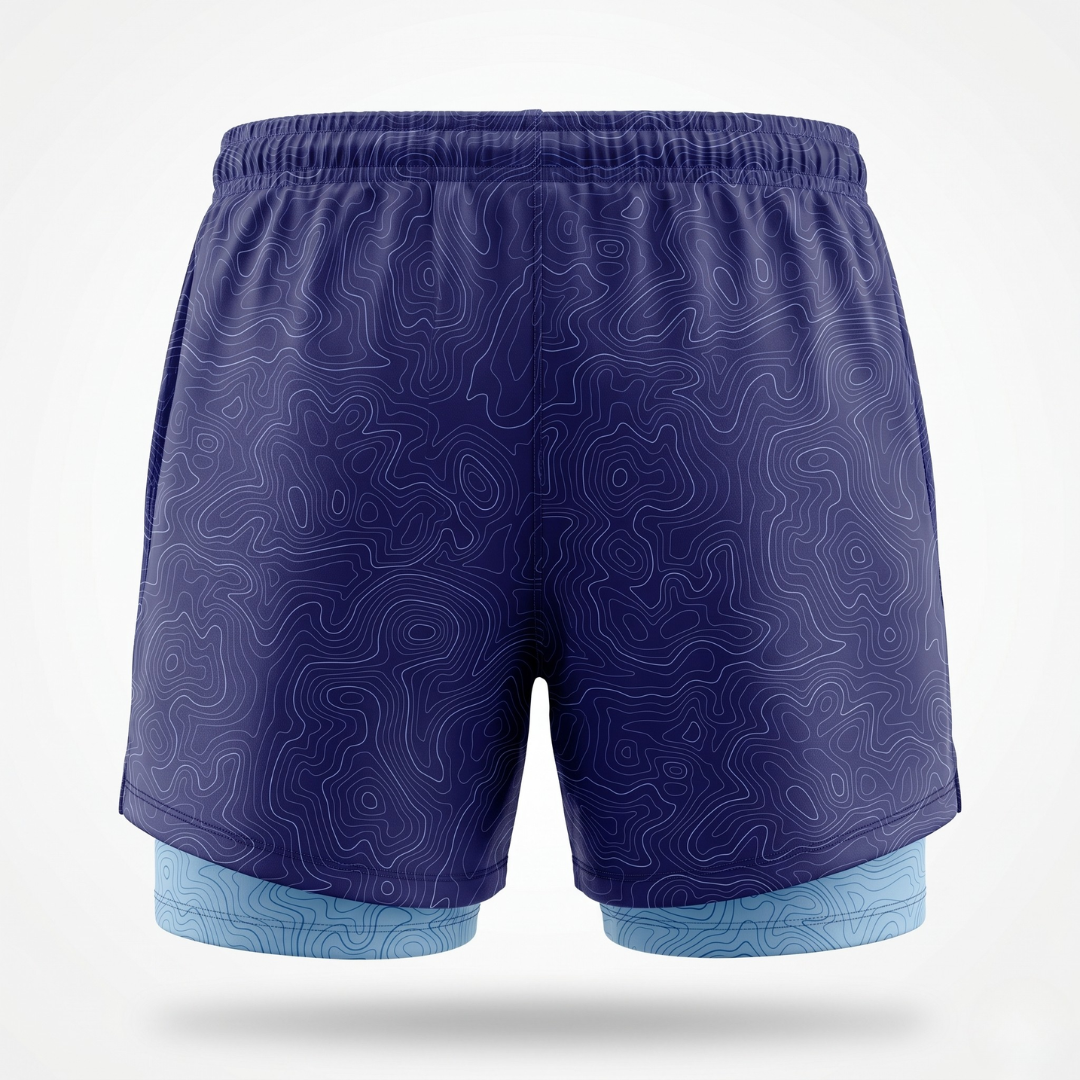 SHORT RUNNING HOMME - RELIEF BLEU MARINE