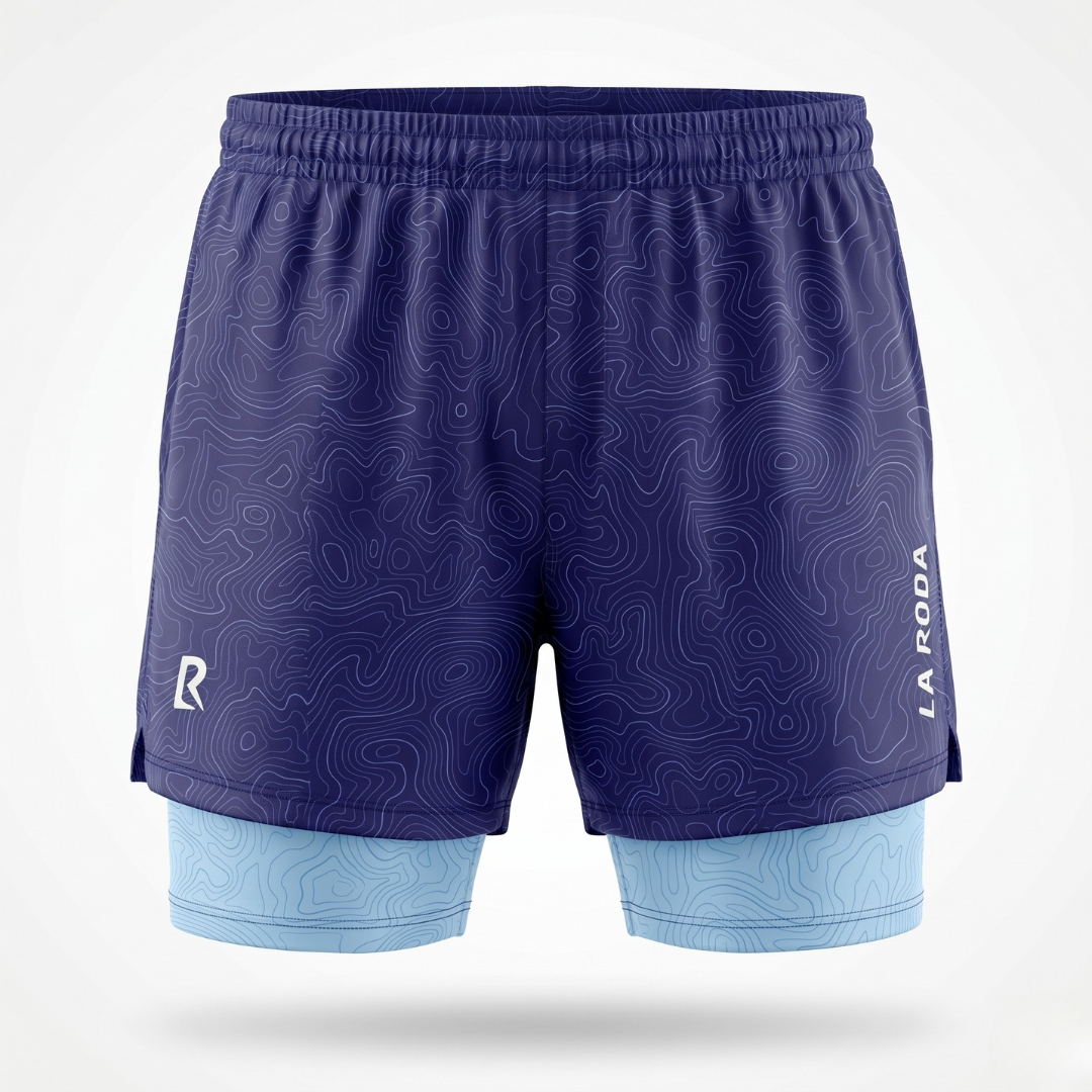 SHORT RUNNING HOMME - RELIEF BLEU MARINE