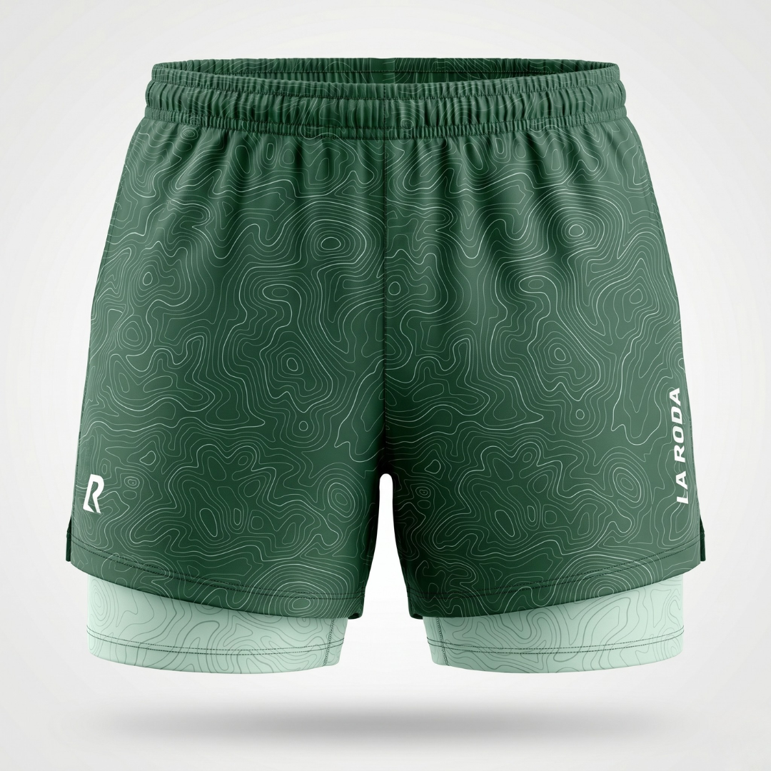 SHORT RUNNING FEMME - RELIEF VERT