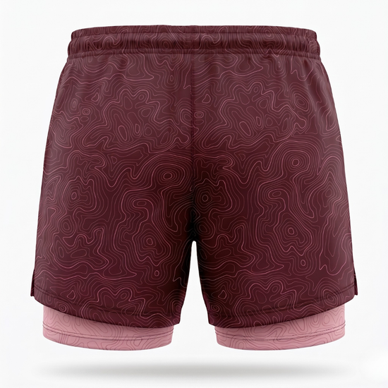 SHORT RUNNING FEMME - RELIEF BORDEAUX