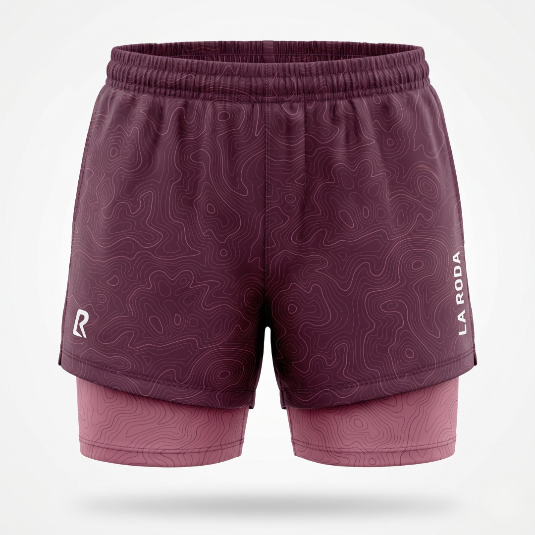SHORT RUNNING FEMME - RELIEF BORDEAUX