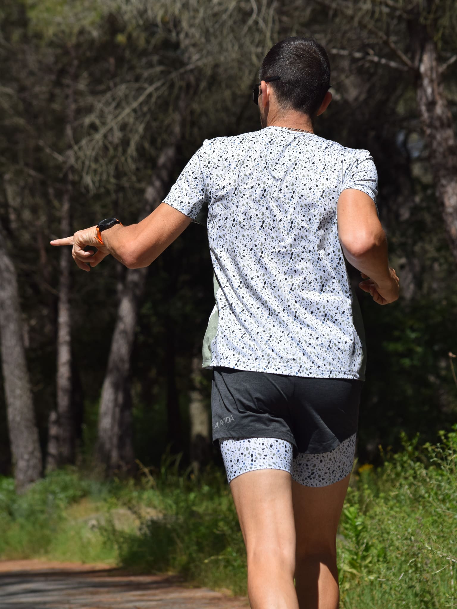 t-shirt running la prom nice fabriqué en France vert la roda French riviera