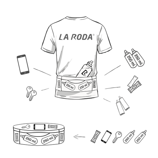 Ceinture running Femme - Relief Bleu Ciel