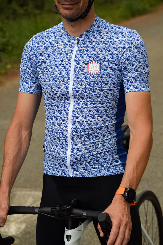 Maillot vélo homme - Turini - Bleu marine