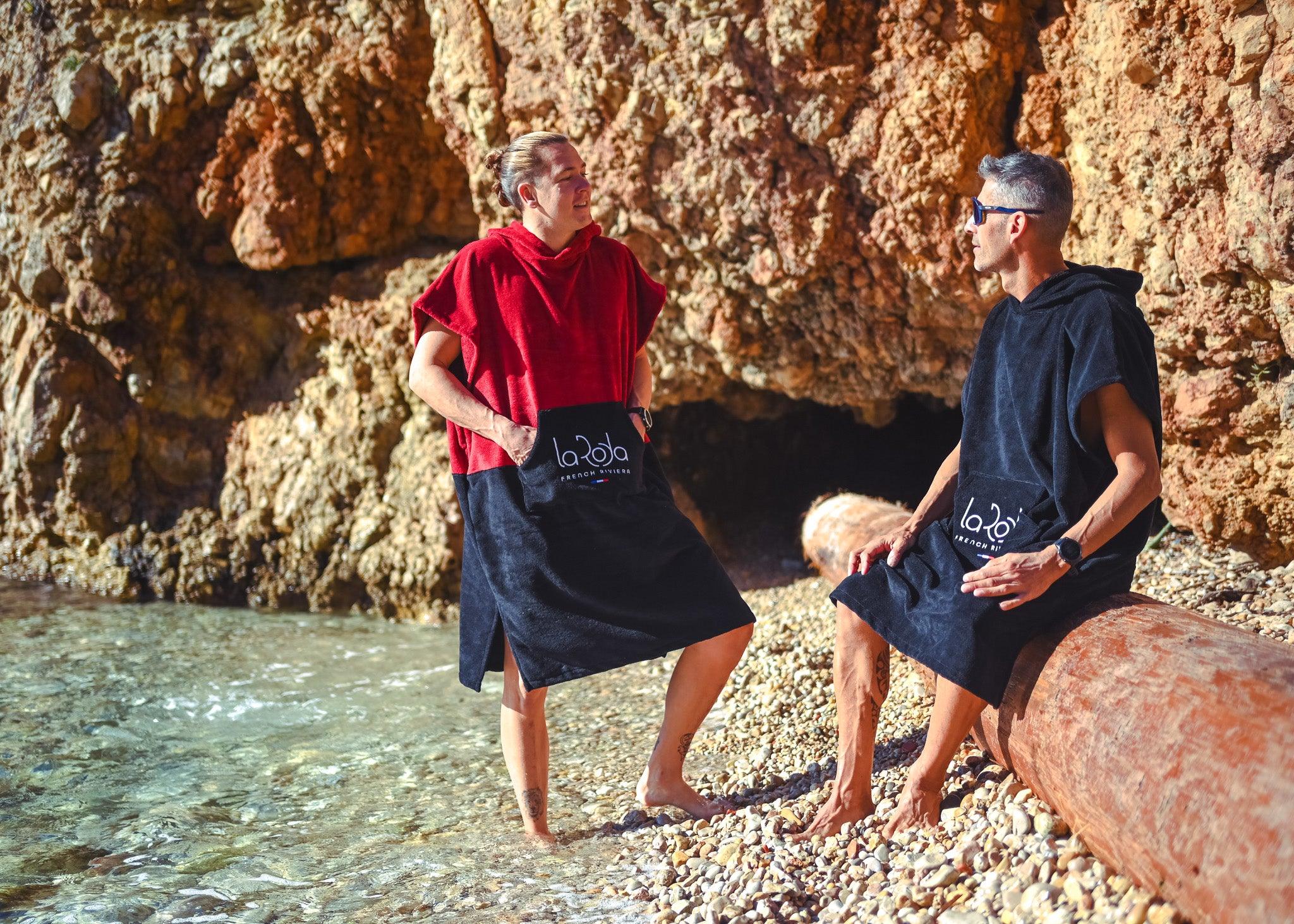 Poncho Junior Rouge-Noir - La Roda French Riviera