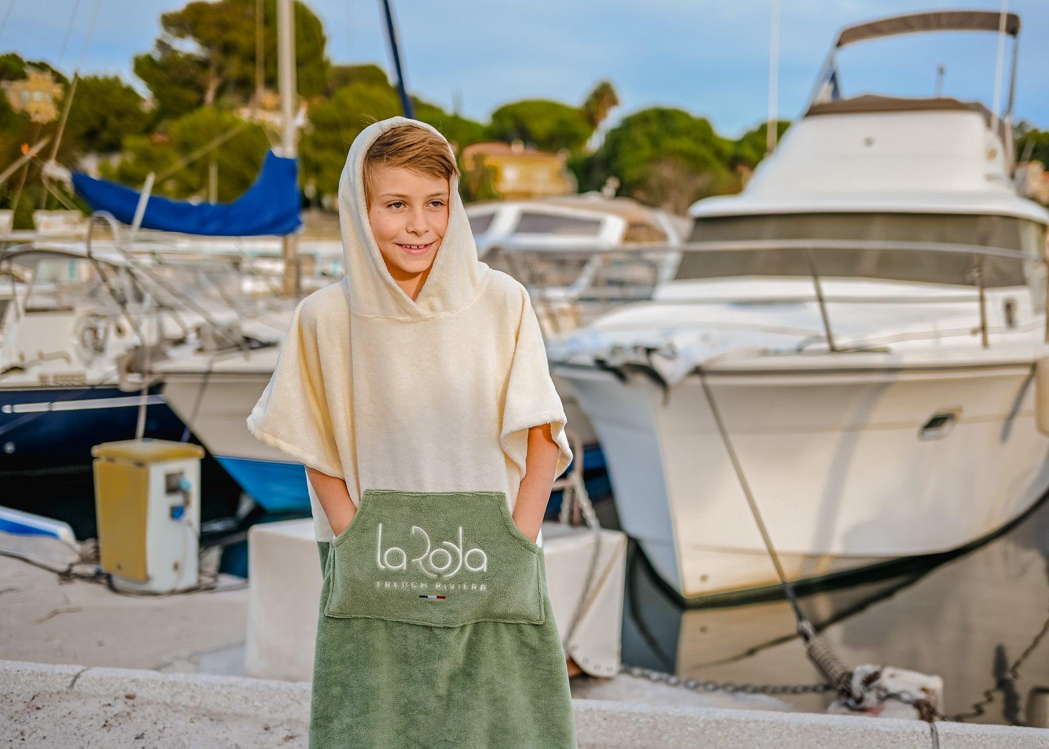 Poncho Junior Crème-Kaki - La Roda French Riviera