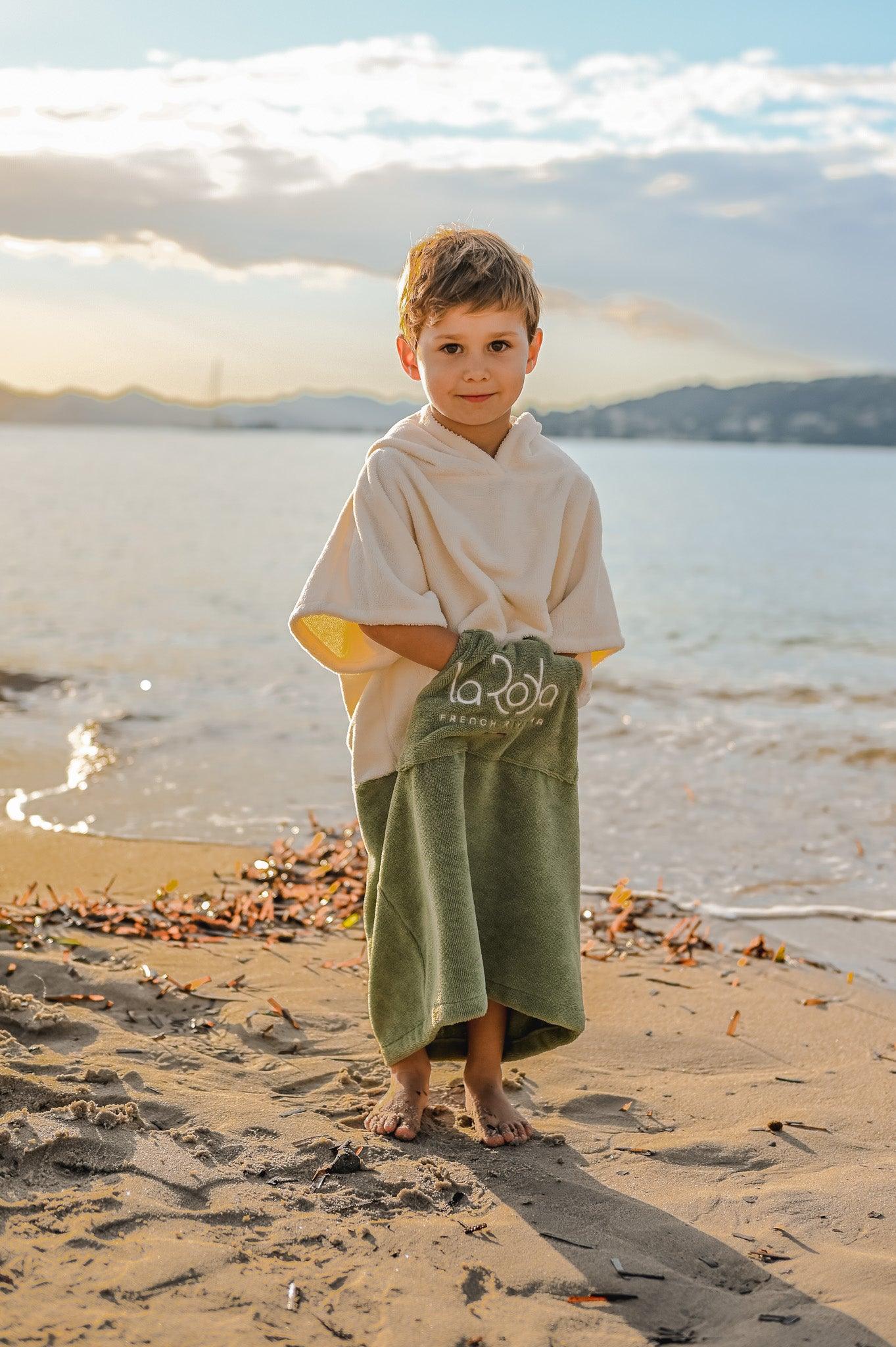 Poncho Enfant - Crème Kaki