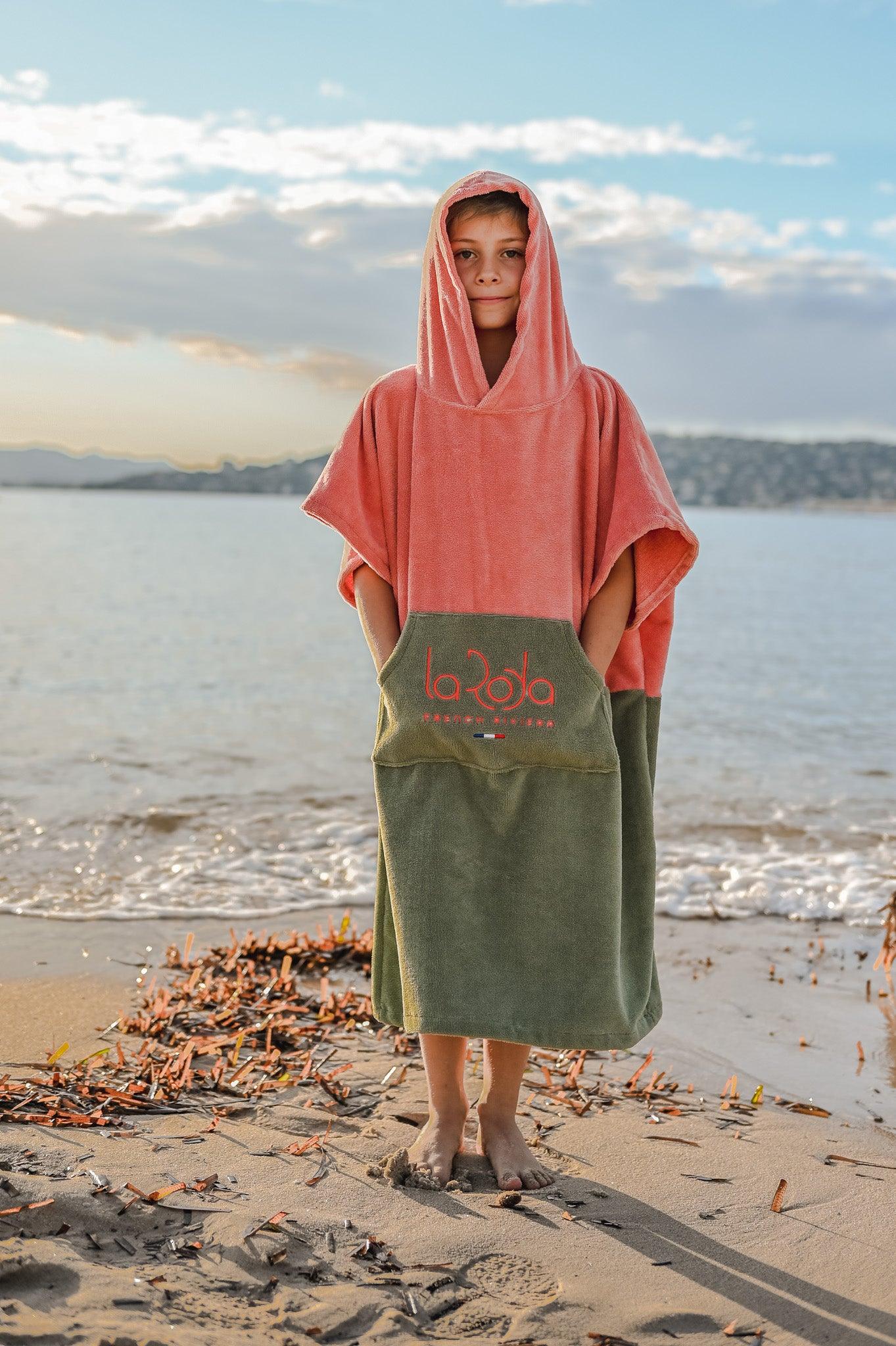 Poncho Junior Rose-Kaki - La Roda French Riviera