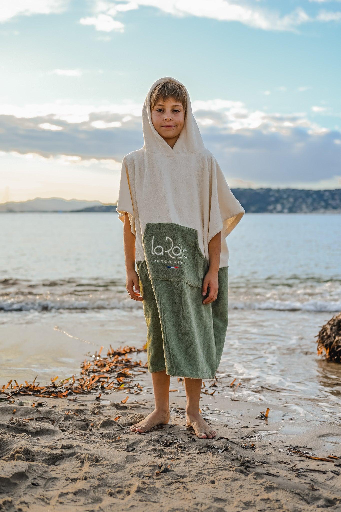 Poncho Junior Crème-Kaki - La Roda French Riviera
