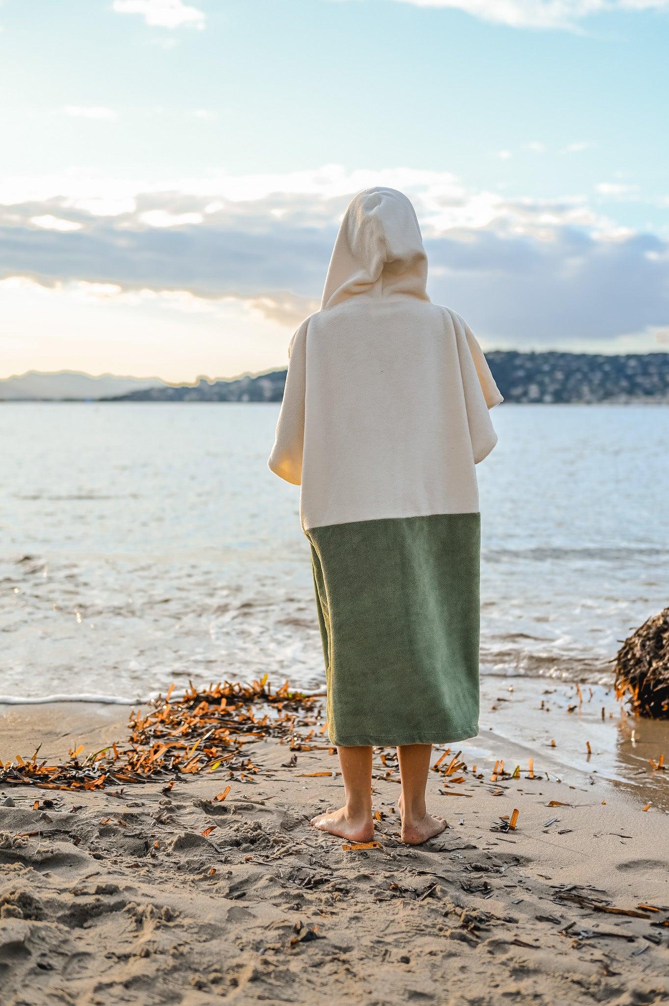 Poncho Junior Crème-Kaki - La Roda French Riviera