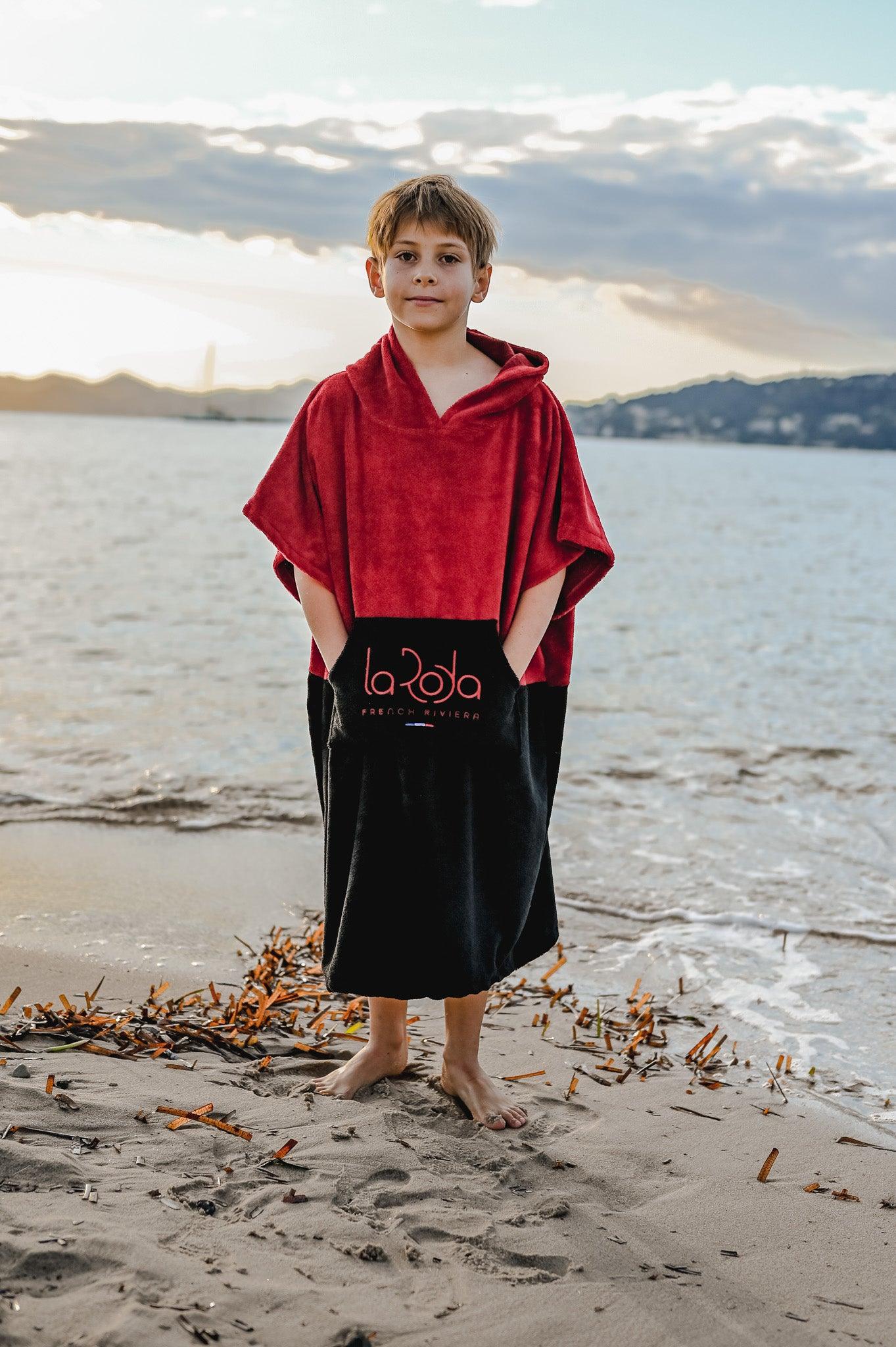 Poncho Junior Rouge-Noir - La Roda French Riviera