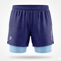 SHORT RUNNING FEMME - RELIEF BLEU MARINE