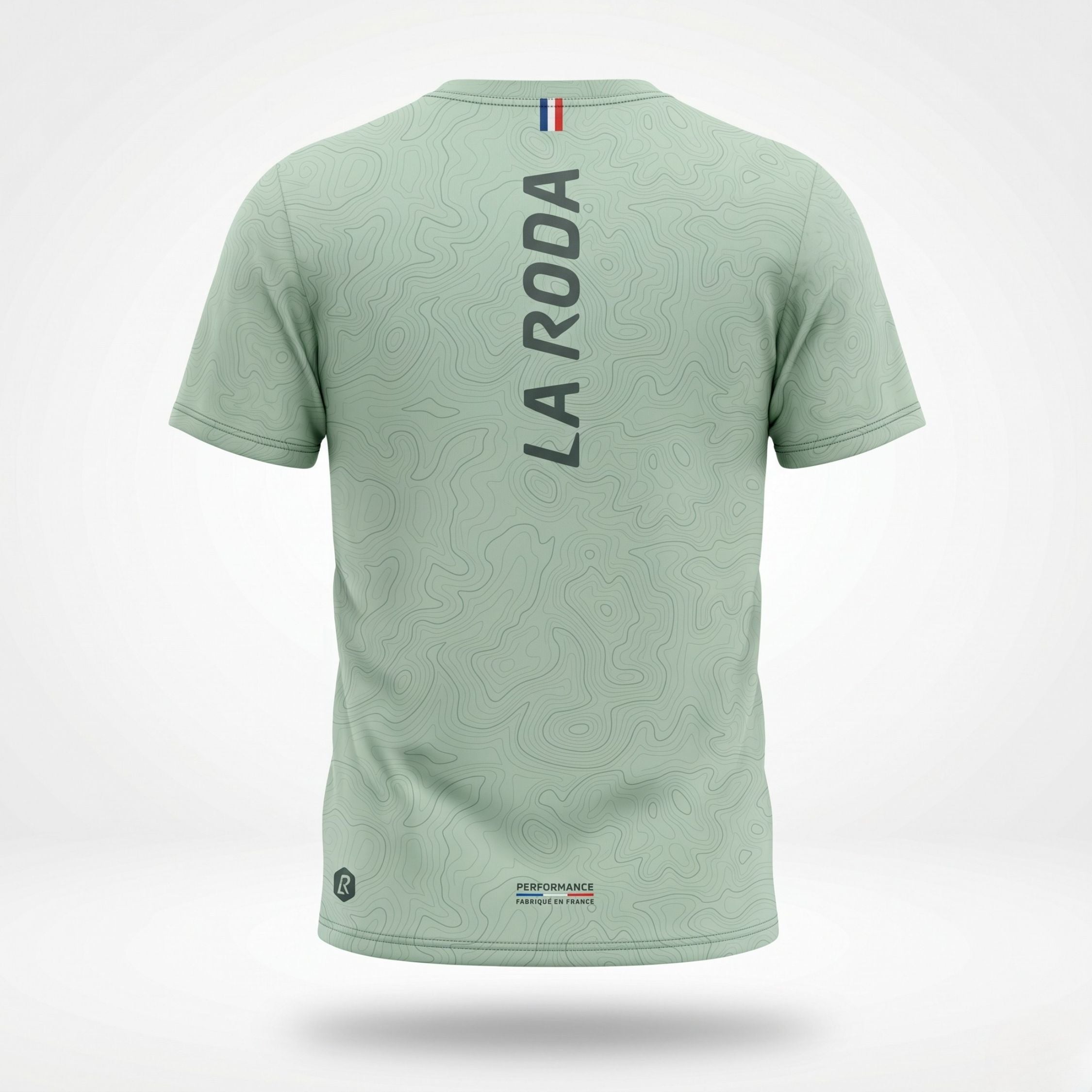 T-SHIRT RUNNING HOMME - RELIEF VERT