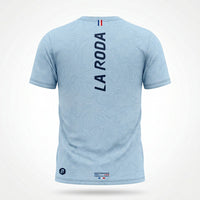 T-SHIRT RUNNING HOMME - RELIEF BLEU CIEL