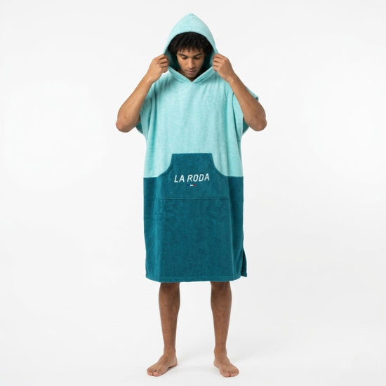 Poncho Adulte - Bleu bicolore