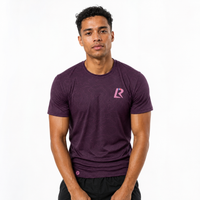 T-SHIRT RUNNING HOMME - RELIEF BORDEAUX