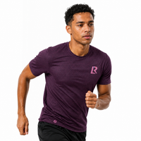 T-SHIRT RUNNING HOMME - RELIEF BORDEAUX