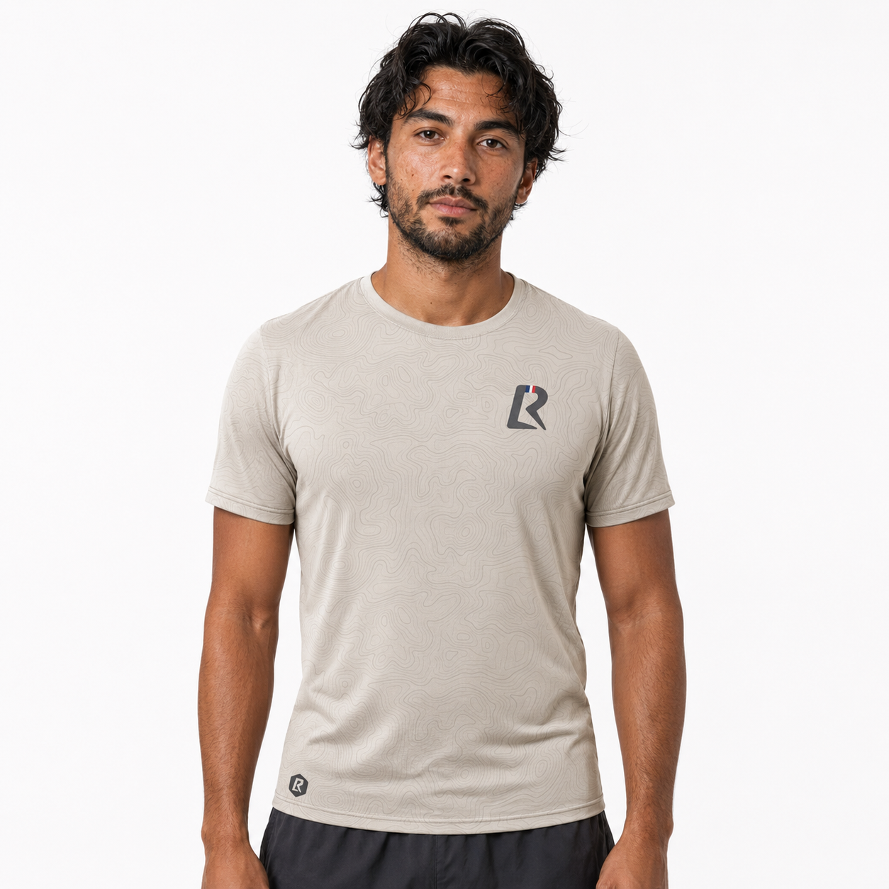 T-SHIRT RUNNING HOMME - RELIEF SABLE