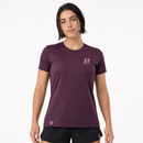 T-SHIRT RUNNING FEMME - RELIEF BORDEAUX