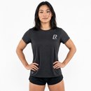 T-SHIRT RUNNING FEMME - RELIEF NOIR