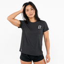 T-SHIRT RUNNING FEMME - RELIEF NOIR