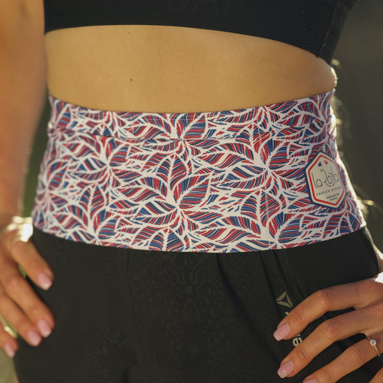 Ceinture running Femme - Bleu et Rouge