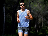 Debardeur running homme bleu fabriqué en france la roda grimaldi