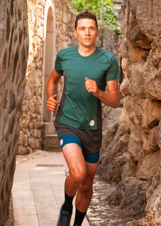 T-shirt running homme - Garibaldi - Vert Tibétain