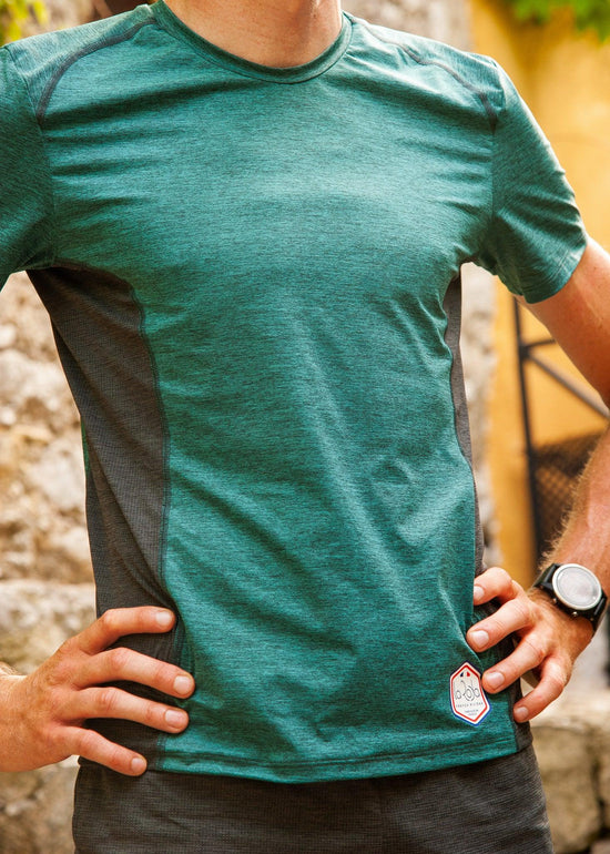 T-shirt running homme - Garibaldi - Vert Tibétain