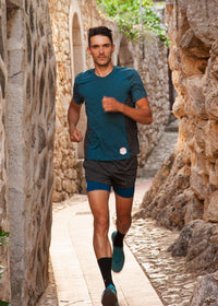 Jogger en T-shirt de running  la roda bleu