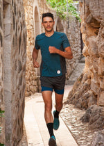 Jogger en T-shirt de running  la roda bleu 