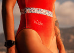 Maillot spécial natation une pièce femme orange