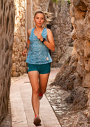 Short running femme - Cours Saleya - Bleu turquoise