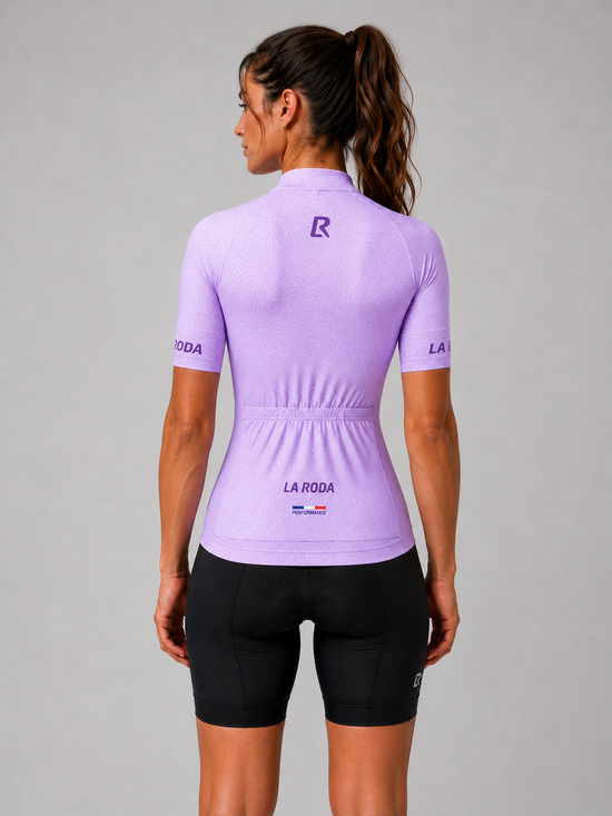 Maillot vélo Performance femme - Relief Lila
