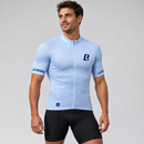 Maillot vélo Performance homme - Relief bleu ciel